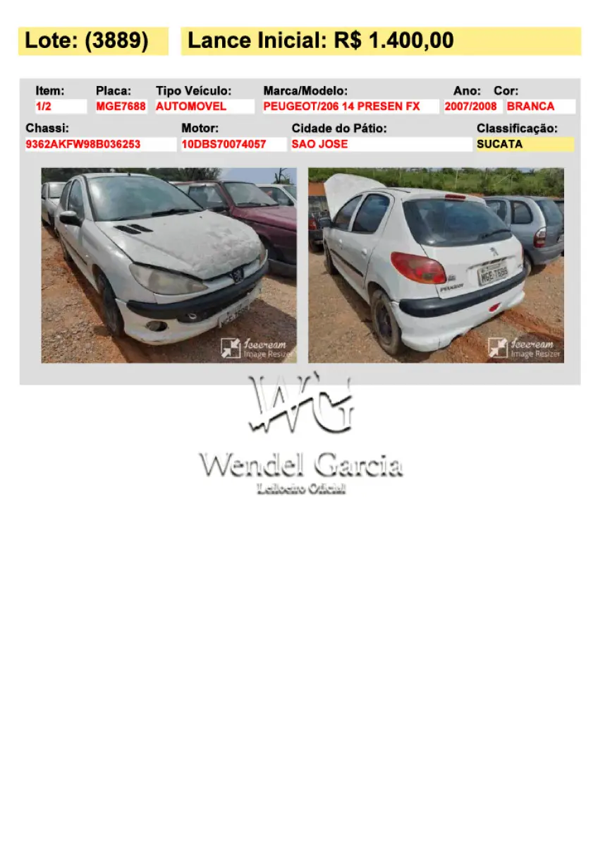 LOTE 3889