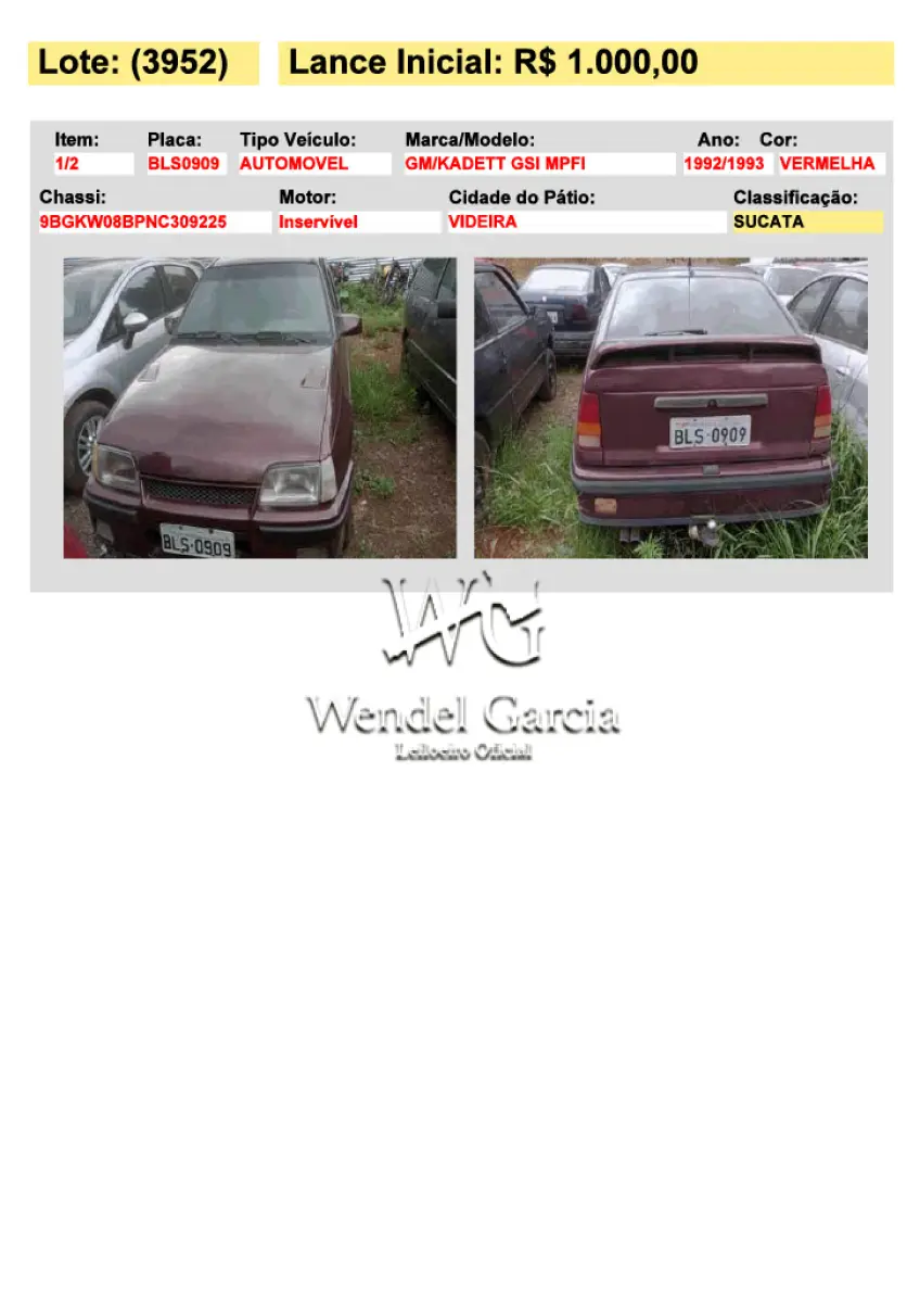 LOTE 3952