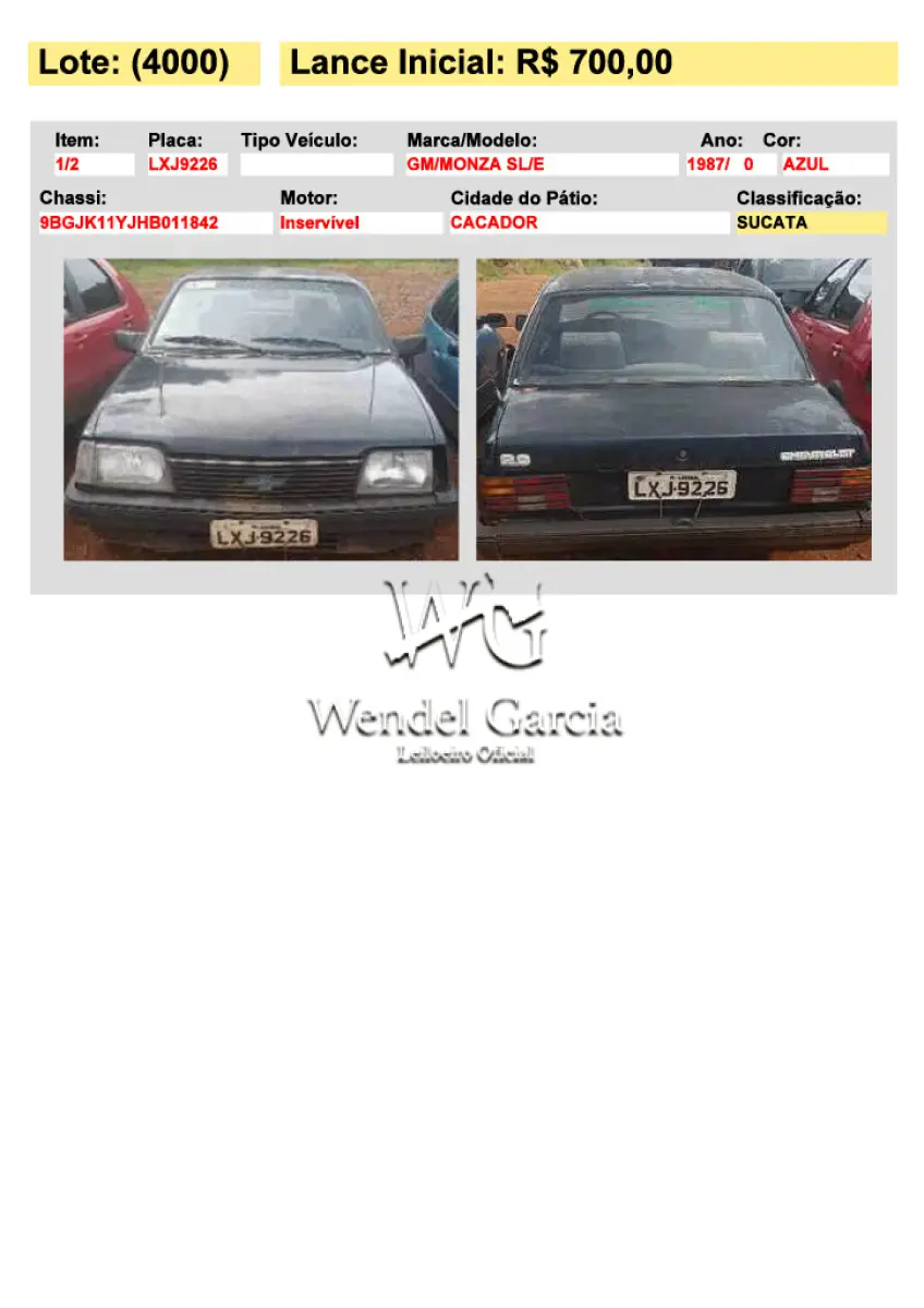LOTE 4000