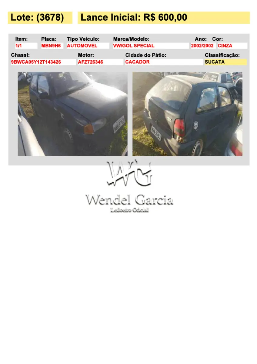 LOTE 3678