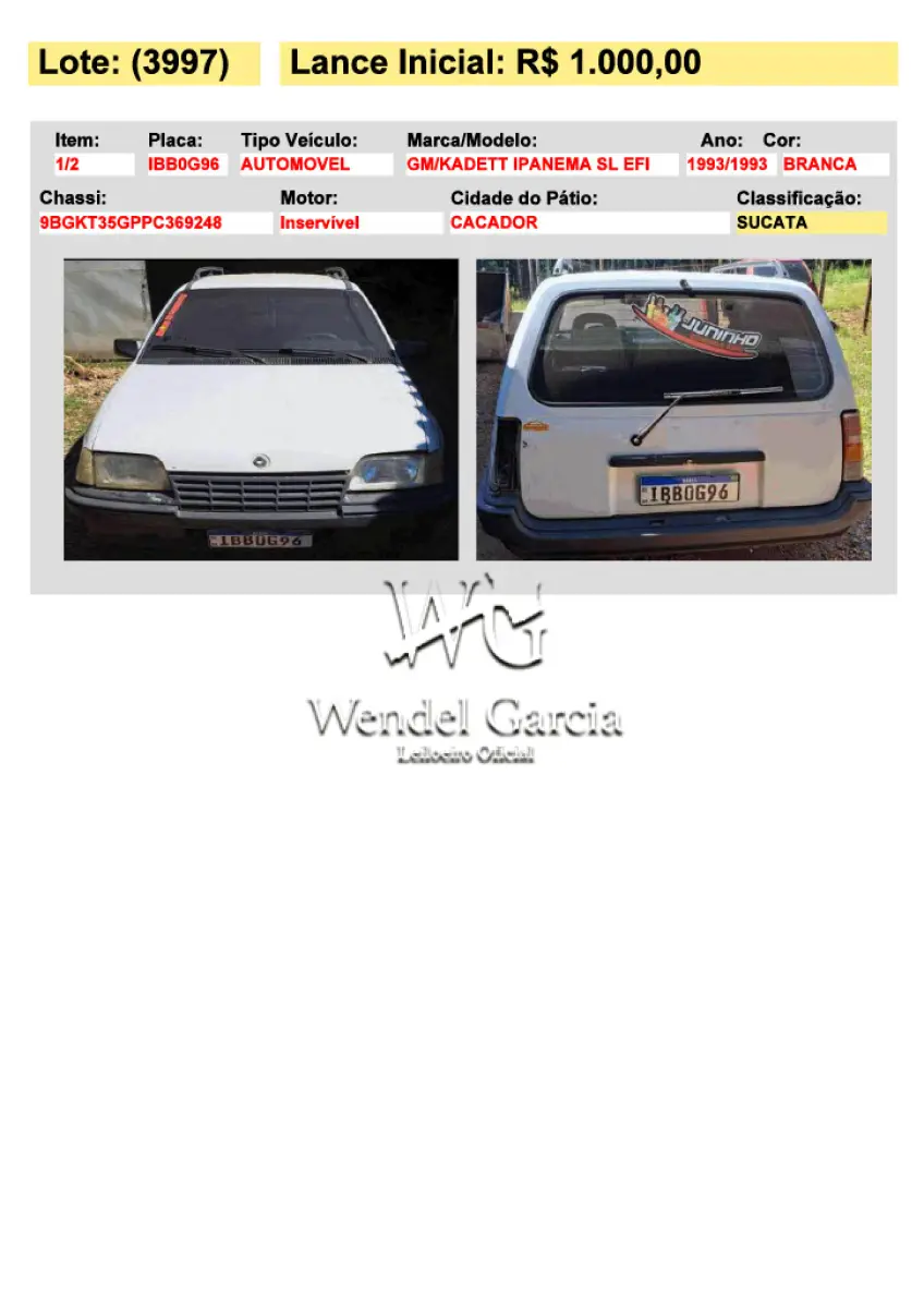 LOTE 3997
