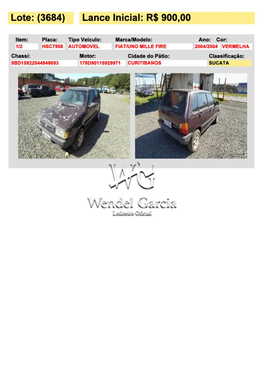 LOTE 3684