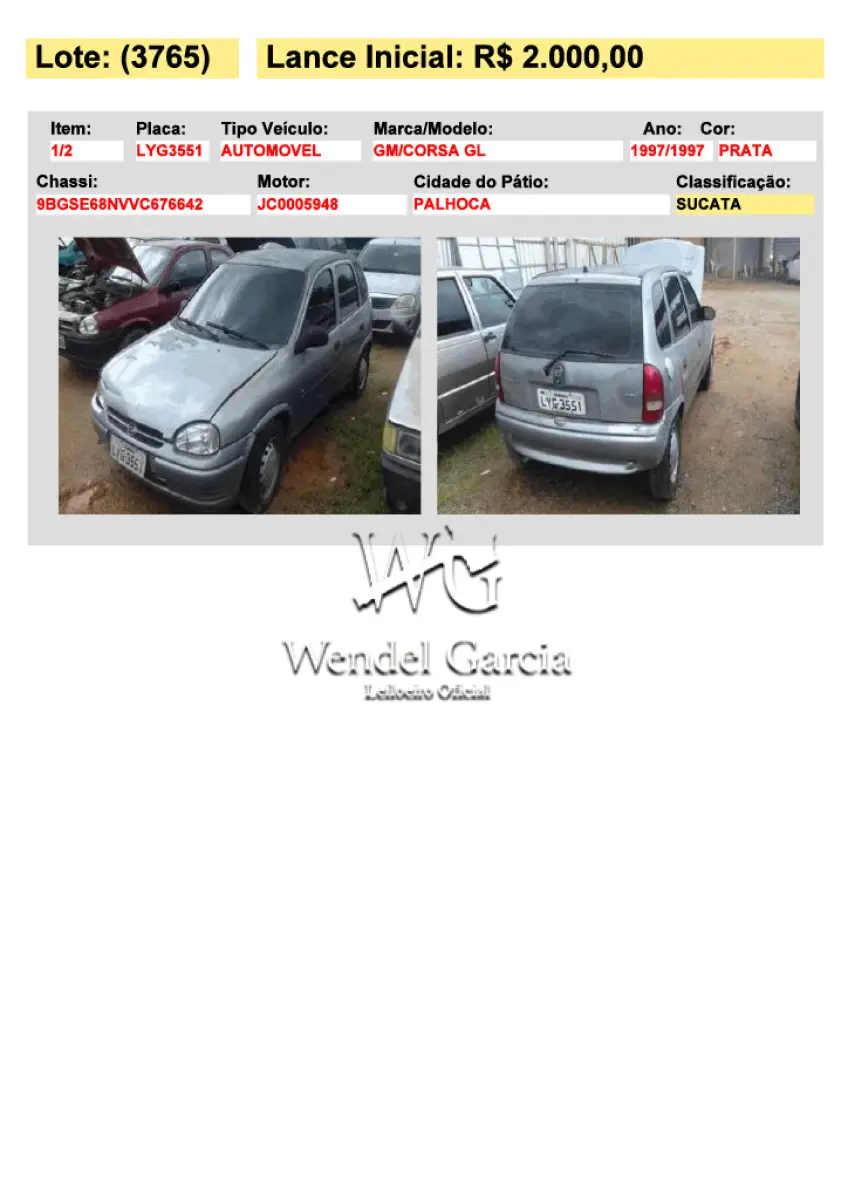 LOTE 3765
