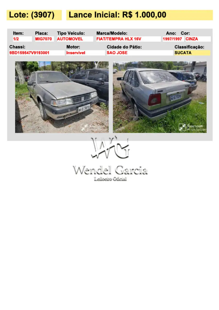 LOTE 3907