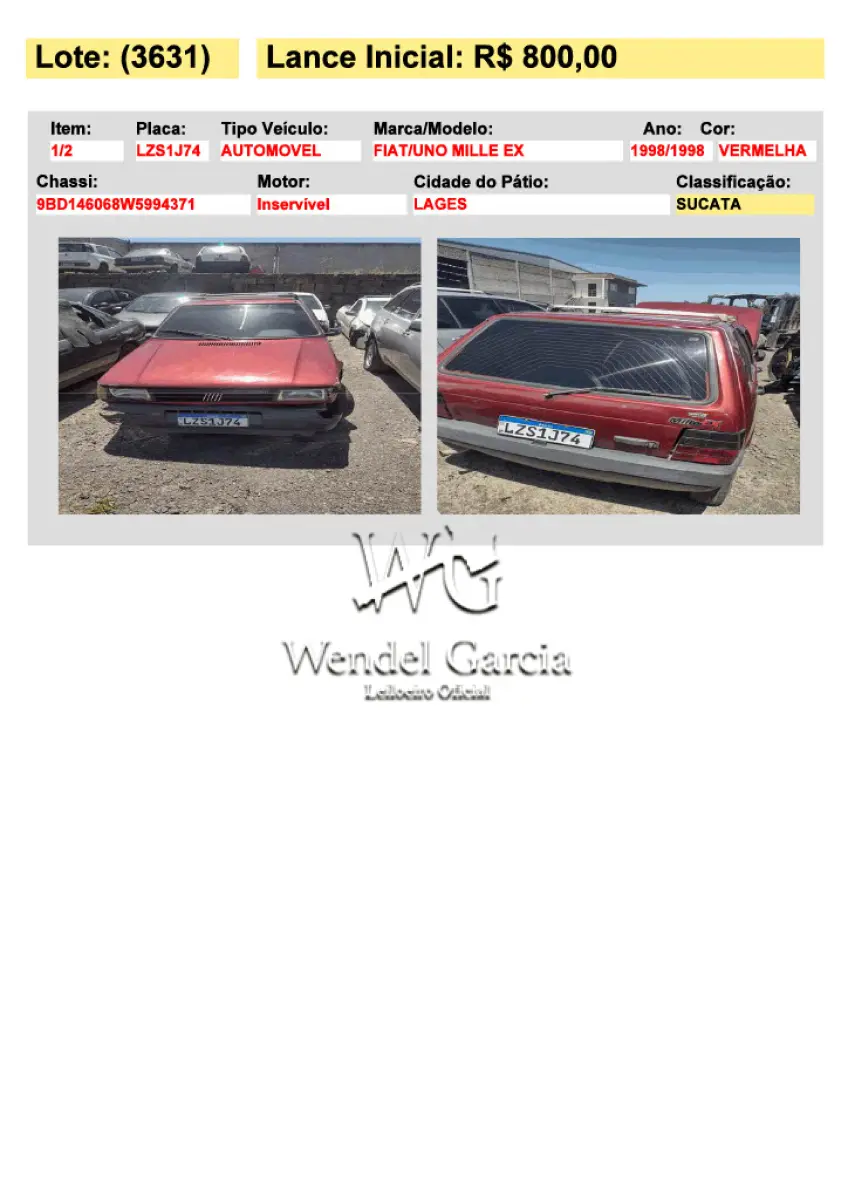LOTE 3631