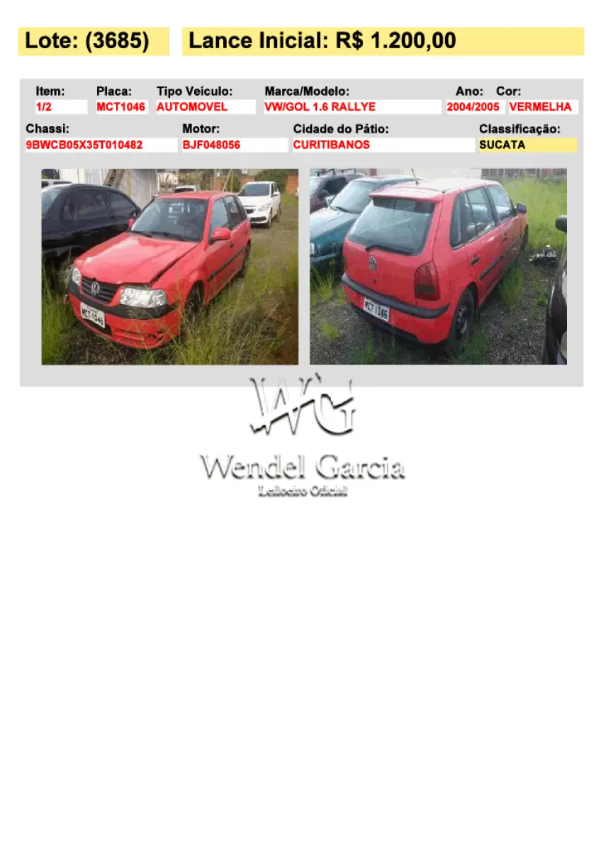 LOTE 3685