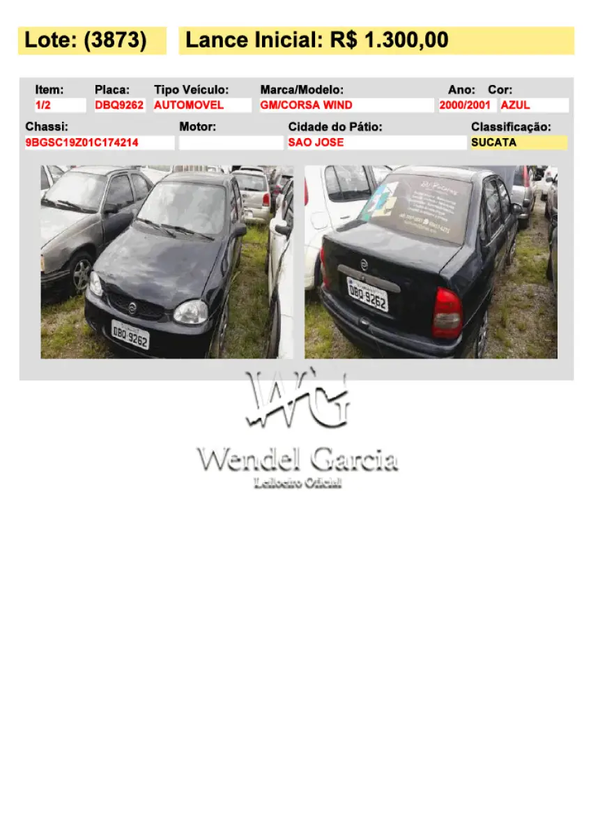 LOTE 3873