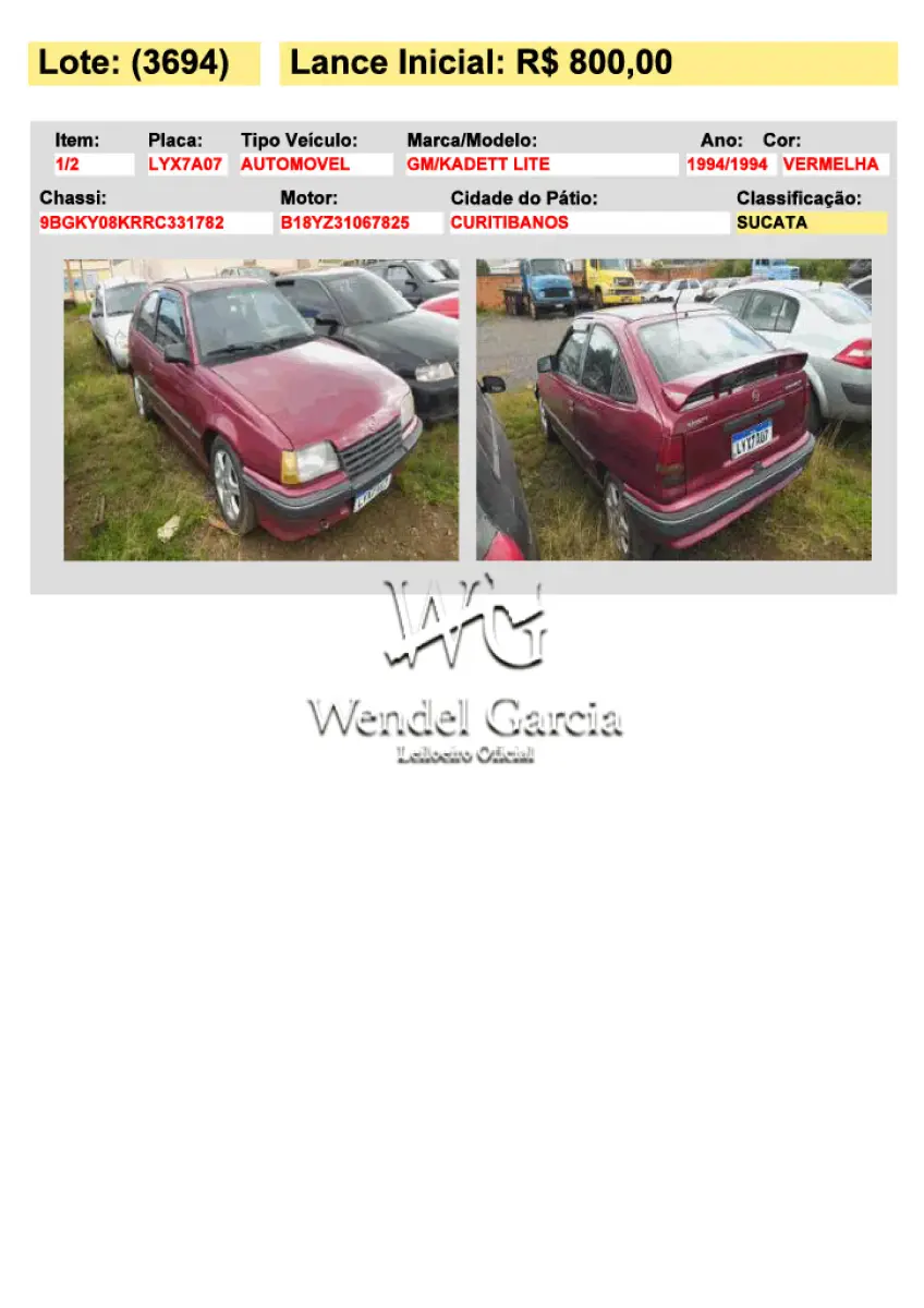 LOTE 3694