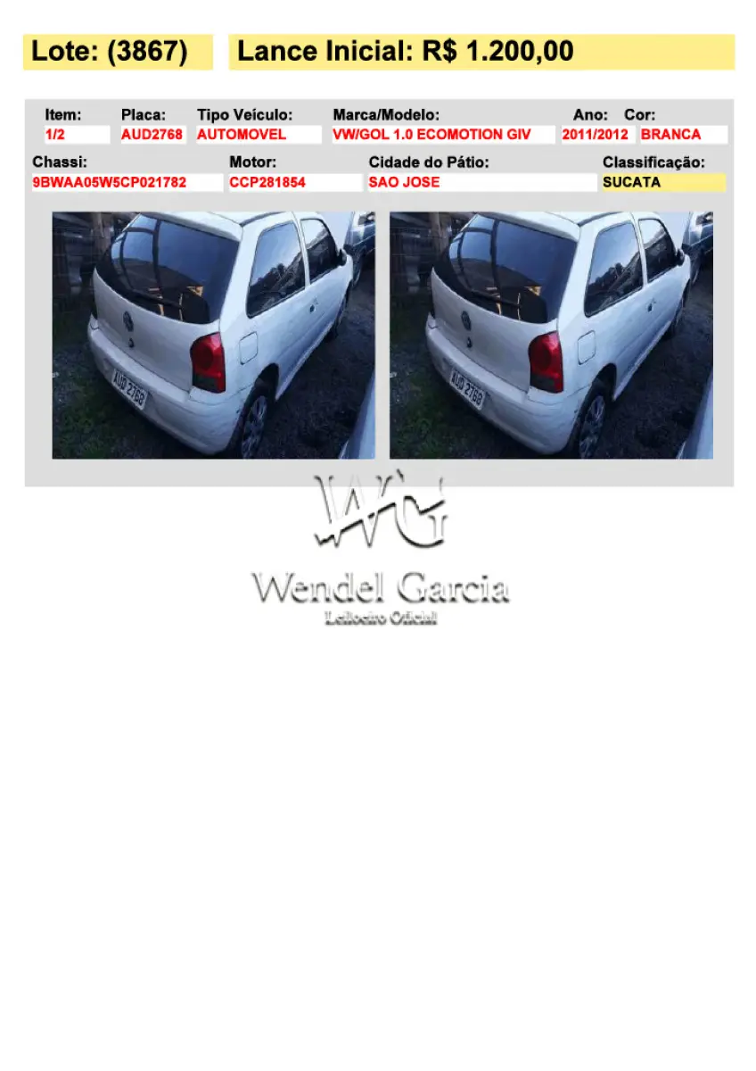 LOTE 3867