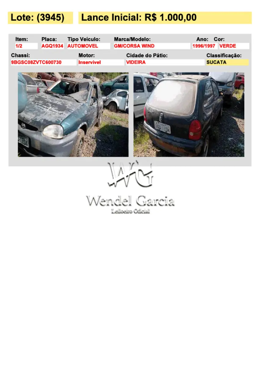 LOTE 3945