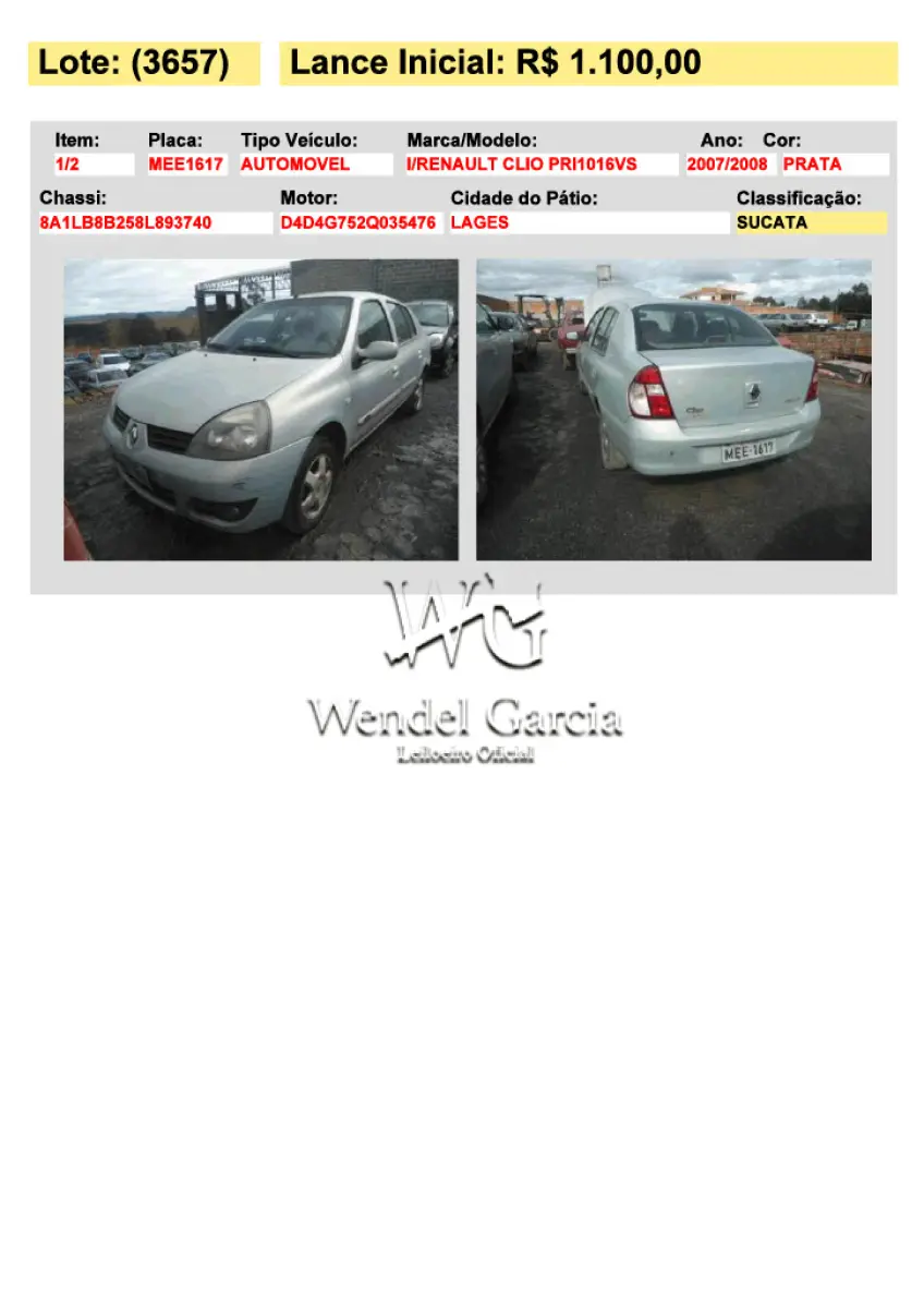 LOTE 3657