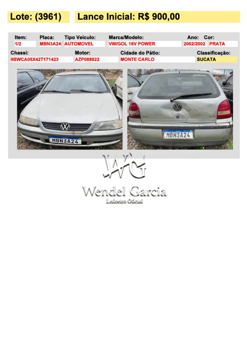 LOTE 3961